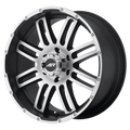 AR901 20X9 6X5.5 S-BLK MACH 20MM
