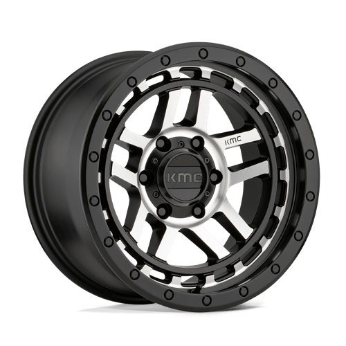 KM540 17X9 6X5.5 S-BLK MACH -02MM