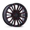 PR223 22X9 6X5.5 78 +28 G-BLK MILL-RED