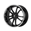 ABL23 22X9 5X115 G-BLK CHR LIP 15MM