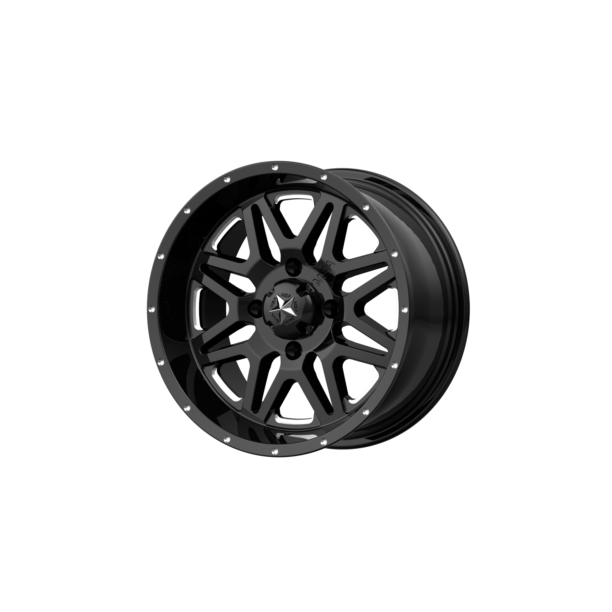 VIBE UTV 16X7 4X137 MILLED G-BLACK 00MM