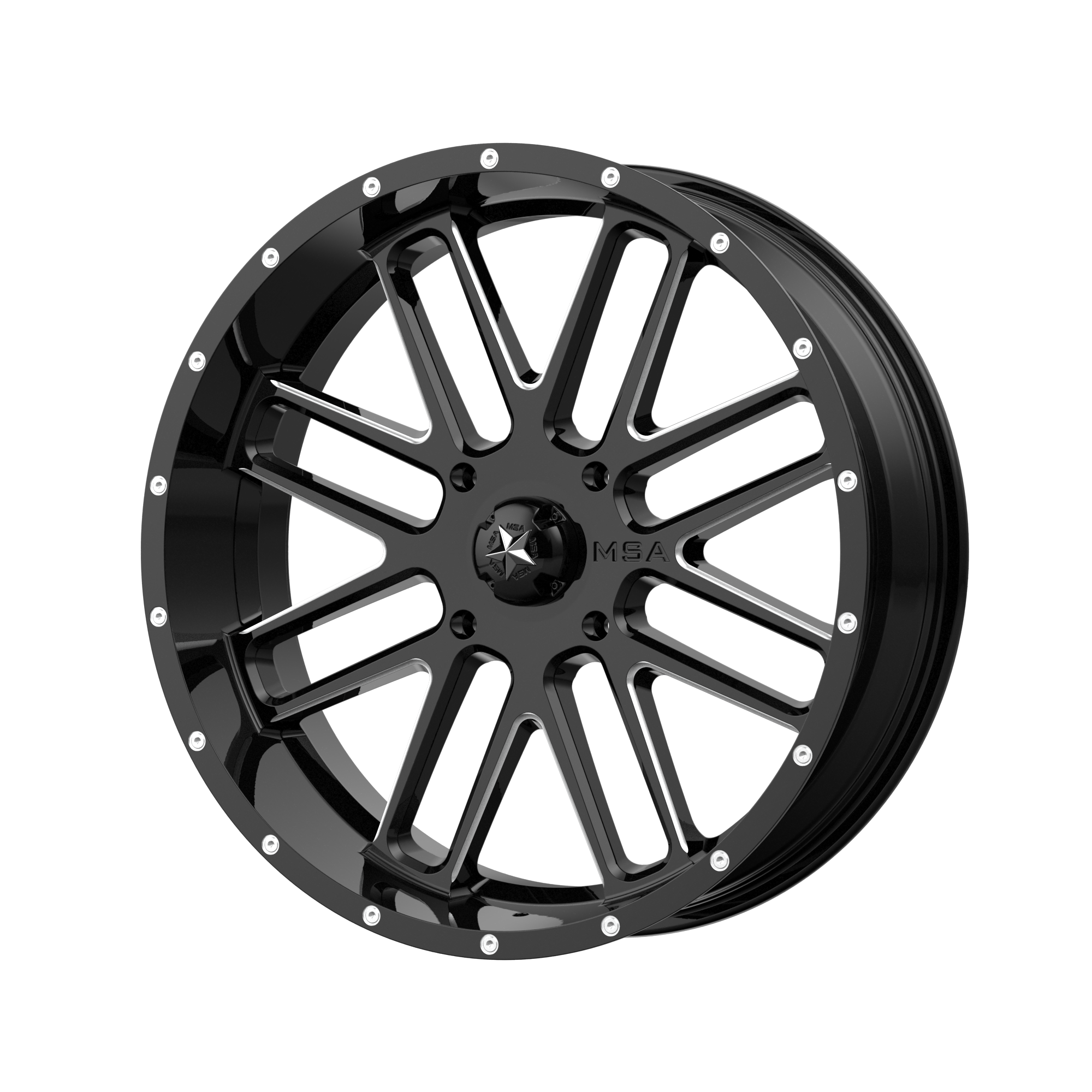 BANDIT UTV 22X7 4X137 G-BLK MILL 00MM