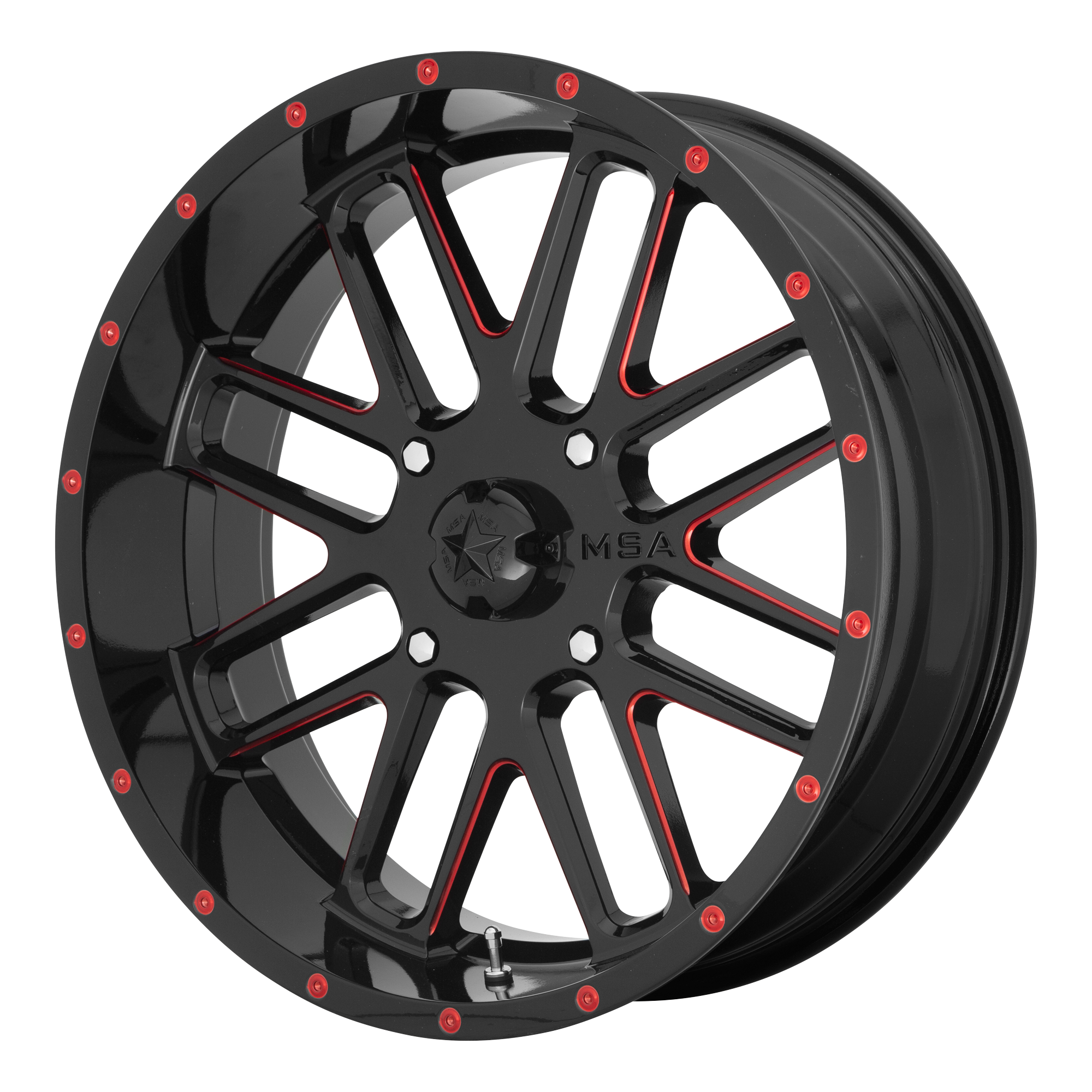 BANDIT UTV 22X7 4X137 G-BLK MILL RTCC 00