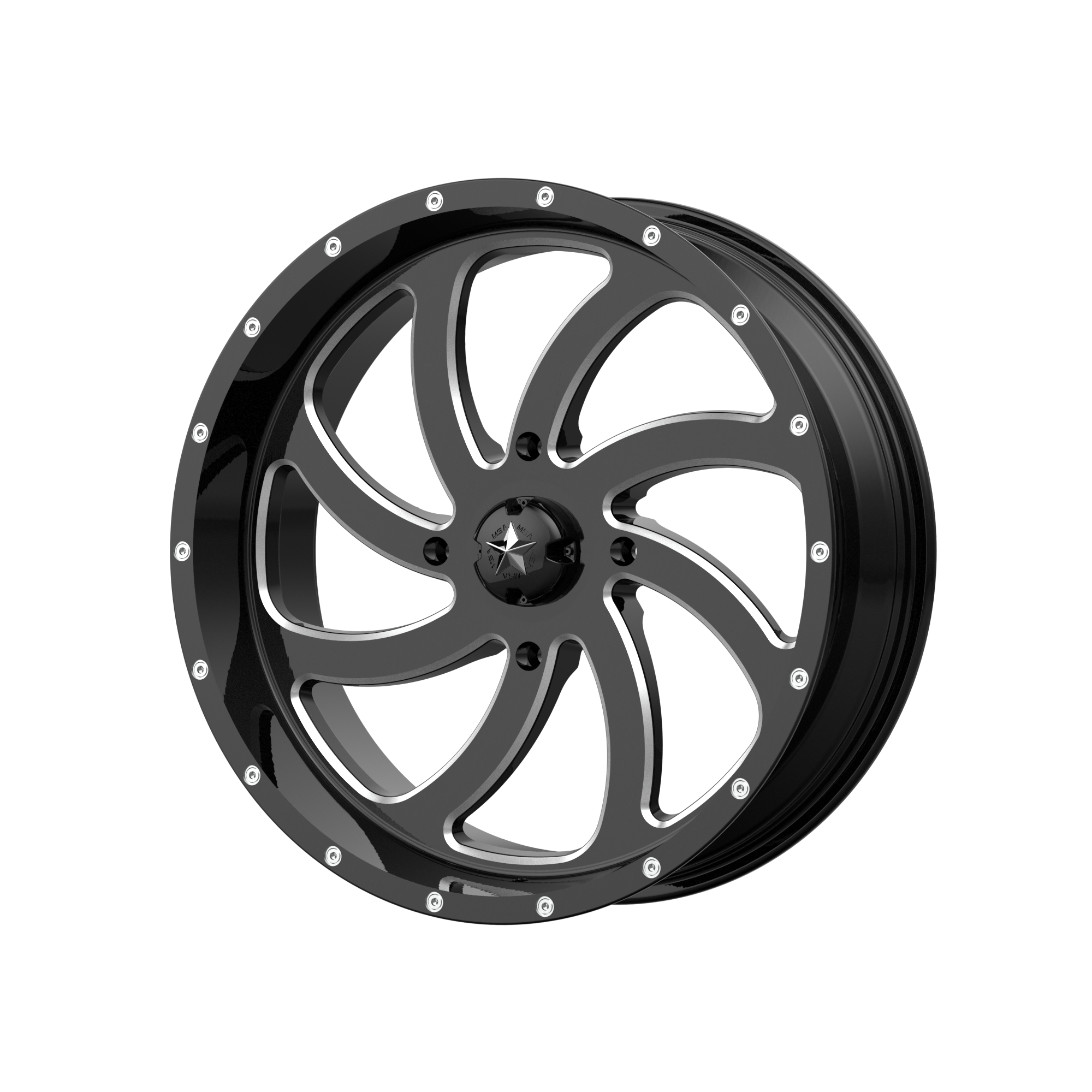 SWITCH UTV 18X7 4X137 G-BLK MILL 00MM