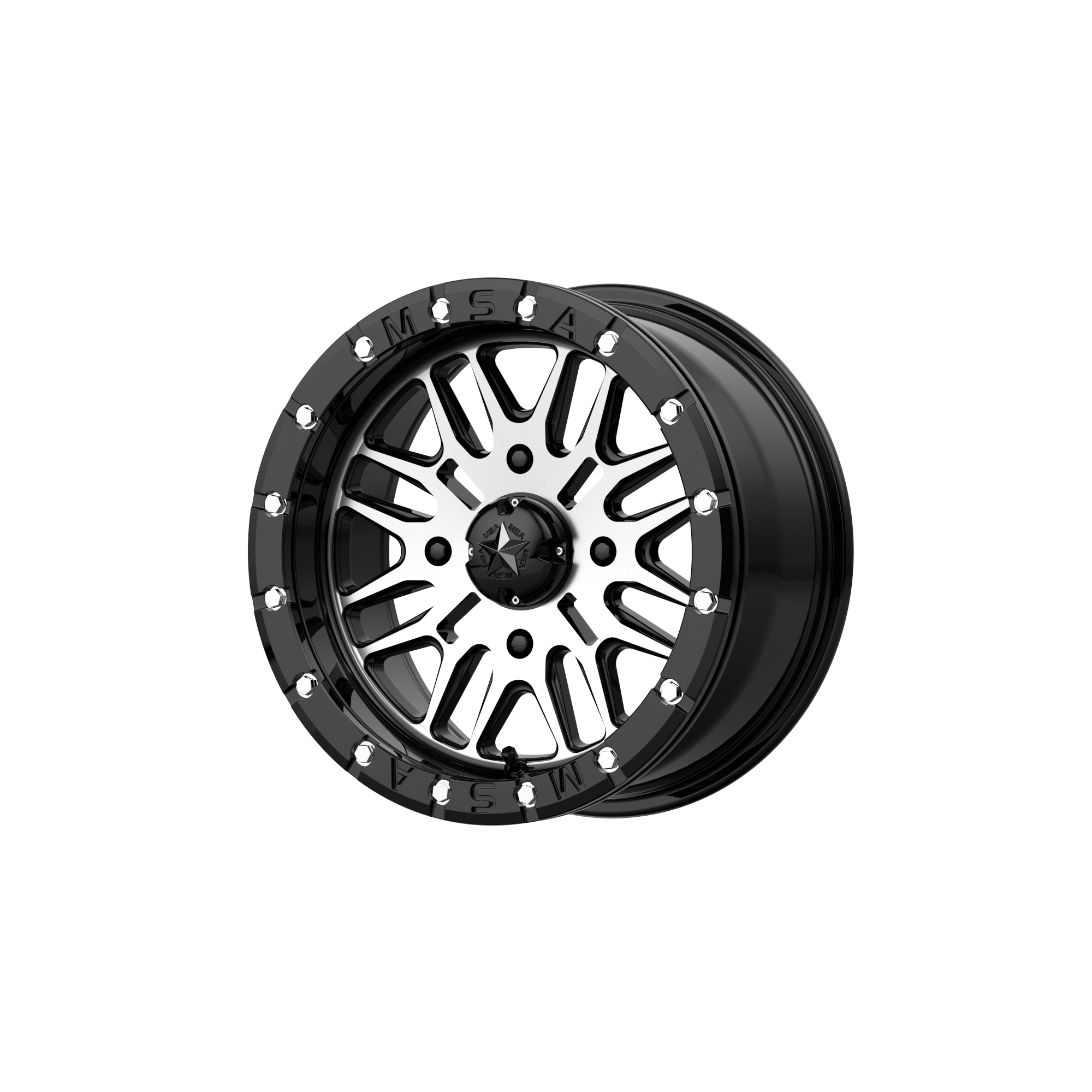 BRUTE UTV BL 14X7 4X156 G-BLK MACH 10MM