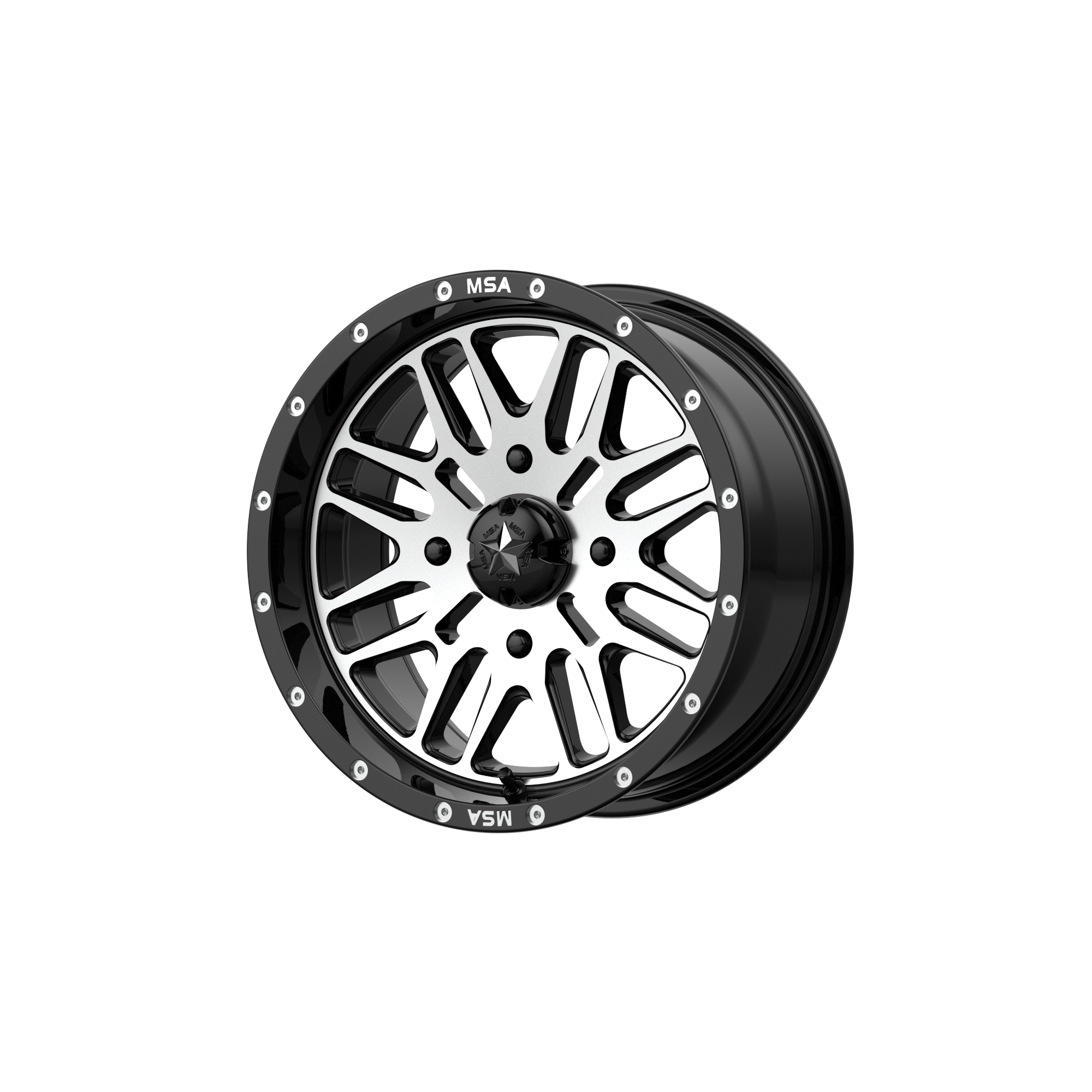 BRUTE UTV 16X7 4X137 G-BLK MACH 10MM