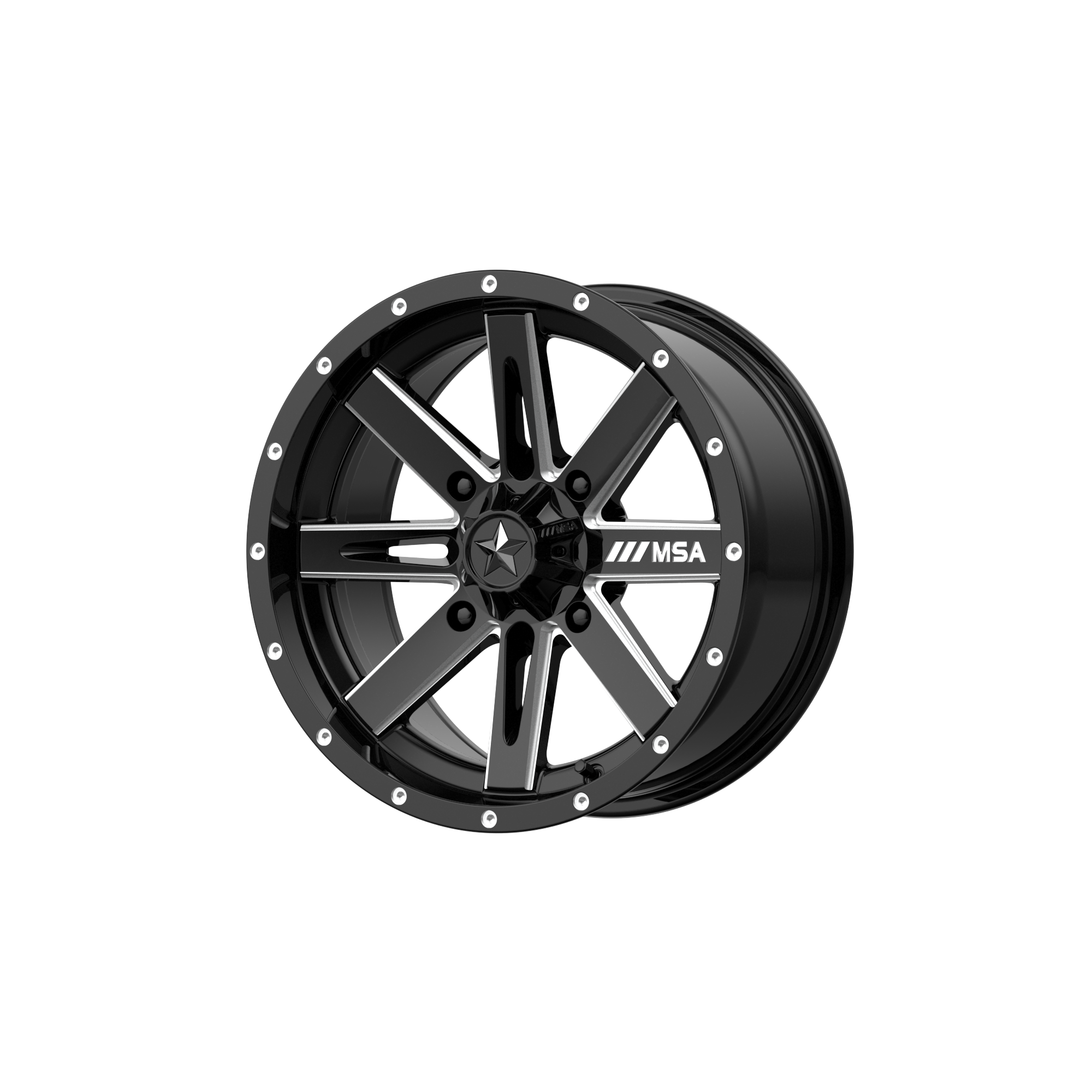BOXER UTV 14X7 4X156 G-BLK MILL 10MM