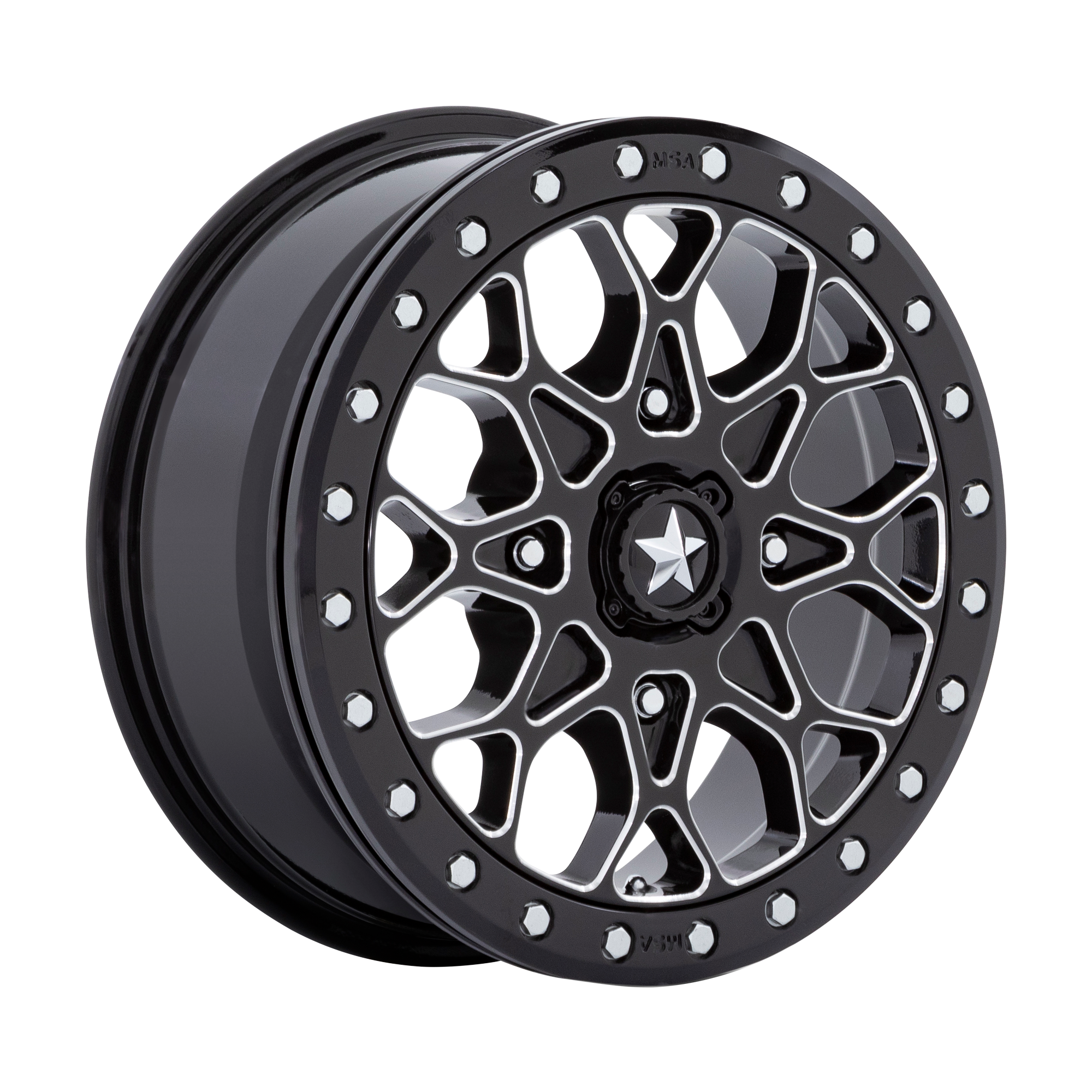 PORTAL UTV BL 15X6 4X137 G-BLK MILL +38